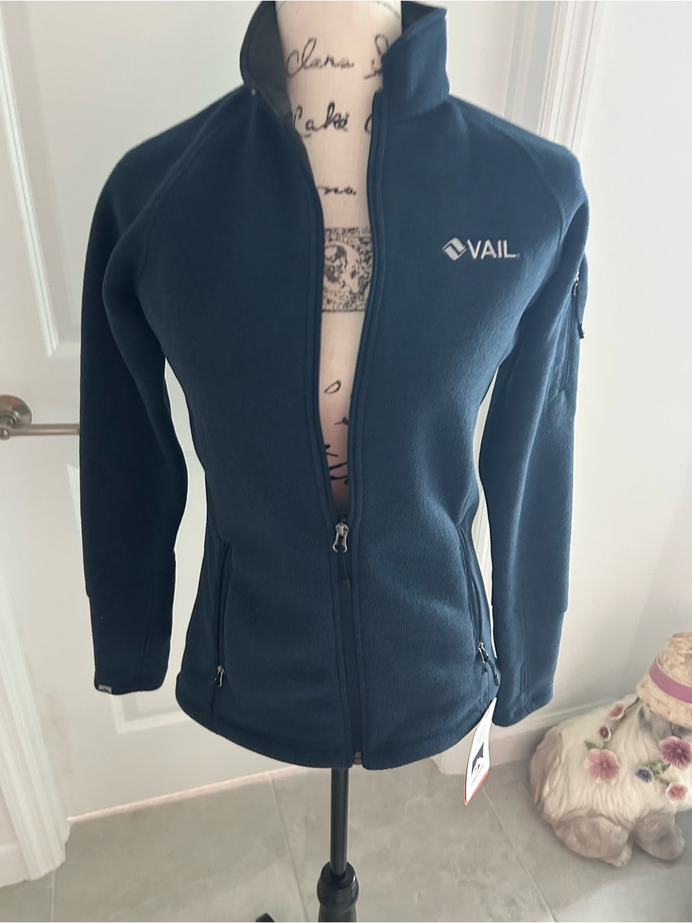 Storm Creek Women's Navy Full-Zip Fleece Jacket with Vail embroidery